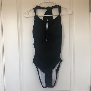 ❗️5/$15 black halter one piece swimsuit